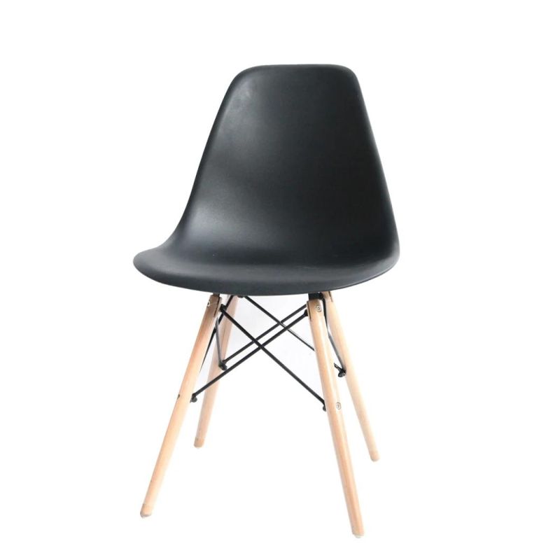 Wholesale Hot Selling Wooden Leg Modern Nordic Plastic Dining Chair