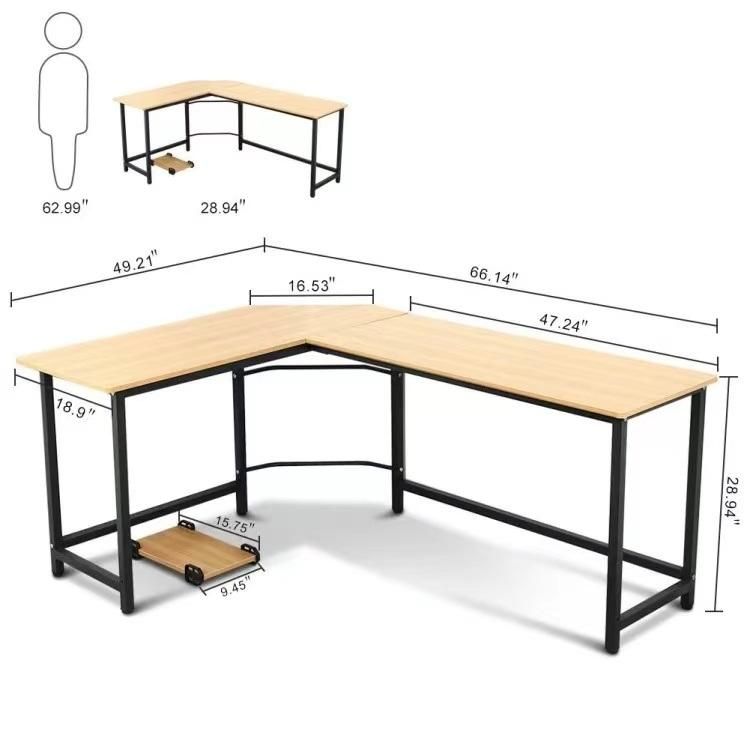 2022 The Most Popular Learning Modern Office Furniture Computer Desk L Table Panel, Panel Custom Color