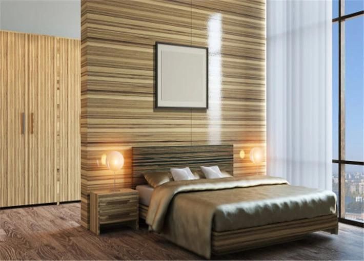 European Style Modern Simple Bedroom Furniture Wooden Bed