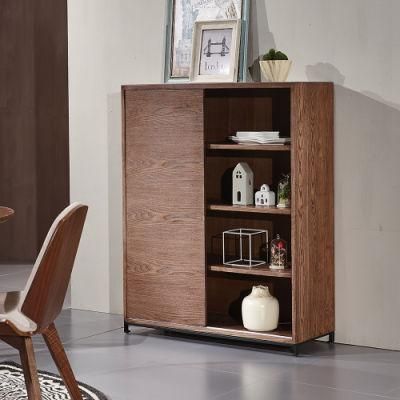 Modern Living Room Wooden Side Cabinet Console Table Slide Door Not K. D.