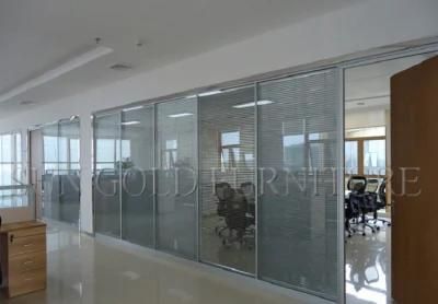 Modern Interior Glass Curtain Wall Office Partition with Shutter (SZ-WS618)