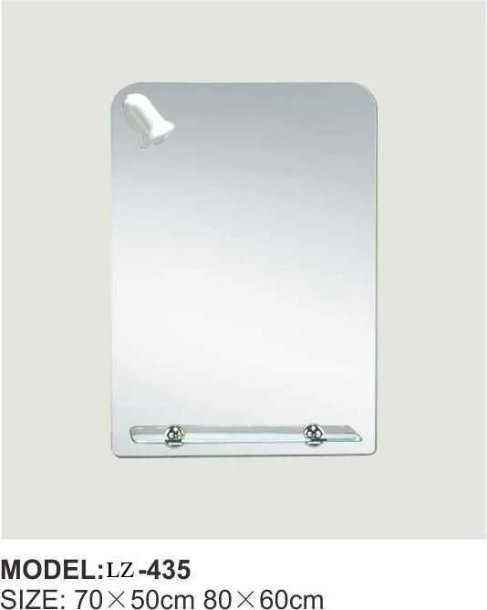 Different Shapes High Quality Bathroom Mirror with Shelf and Light Wall Mounted