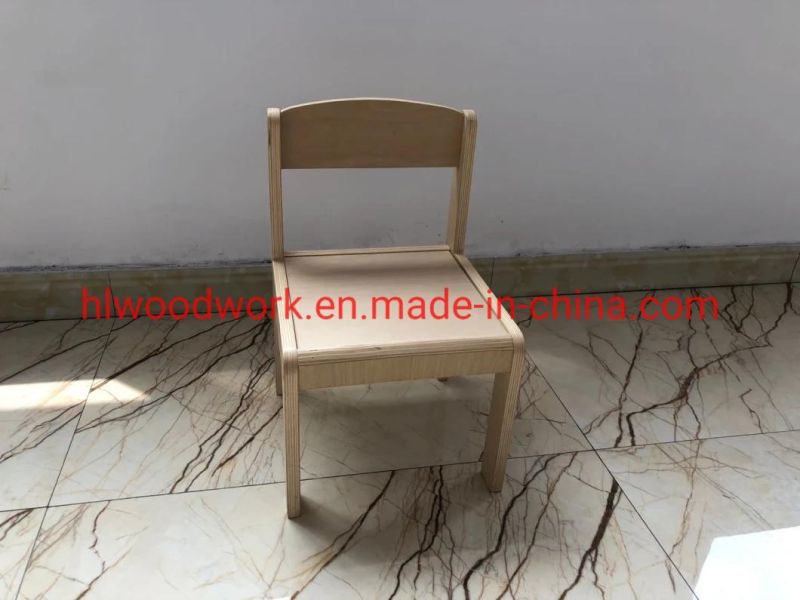 Kindergarten Chair Bentwood Chair Kids Chair Study Chair Kids Table and Chairs Set, Children or Toddler Study and Dining Desk, Wooden Furniture, Nature Color