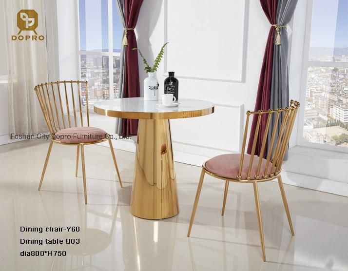 Simple Style Golden Negotiate Table and Hotel Dining Table