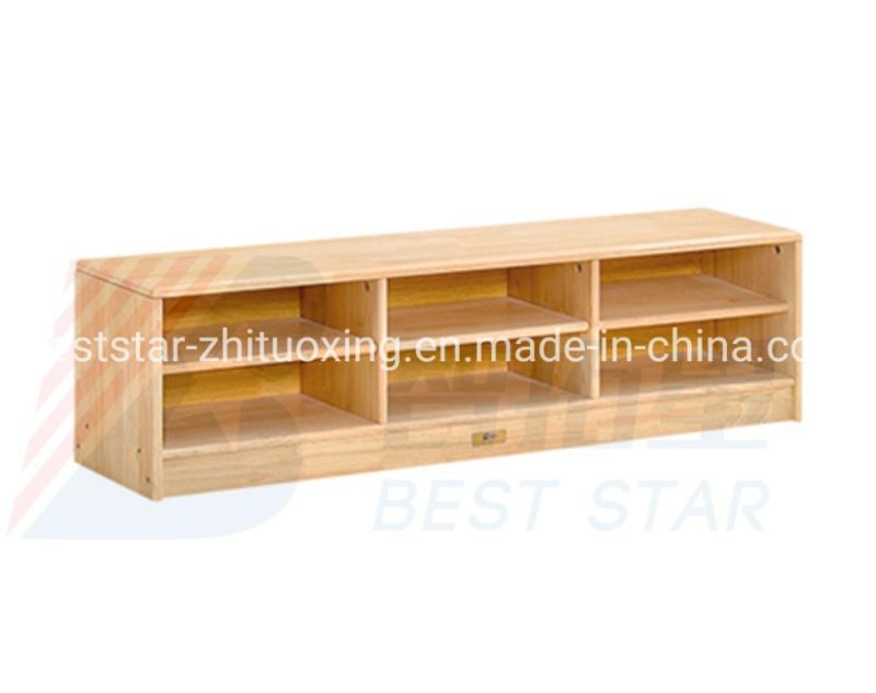 Kindergarten Preschool Nursery School Cabinet, Kids Furniture, Children Care Center Shoes Cabinet. Wooden Shoes Rack Cabinet