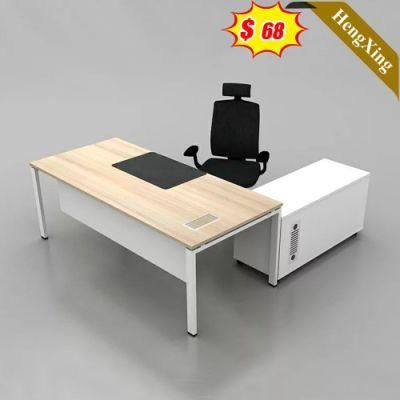 Wholesale Wooden Factory Low Price OEM Oak and White Computer Table Furniture Office Desk