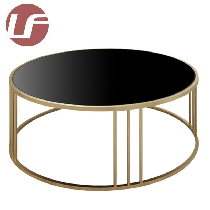 Modern Furniture Round Living Room Tempered Glass/Marble Tea Coffee Table