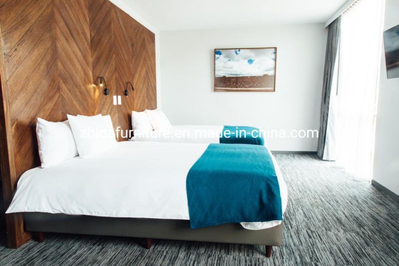 Hotel Bedroom Furniture Wooden 5 Star Customized Queen Bed