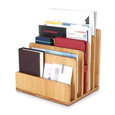 Bamboo Office File Sorter Rack