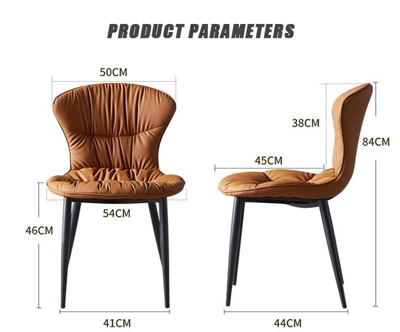 Home Office Restaurant Furniture High Back PU Leather Dining Room Chair