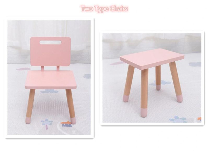 Factory Outlets Wooden Kids Reading Square Table and Chair Set Preschool Furniture