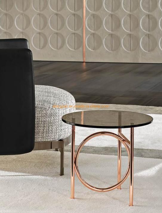 Round Modern Luxury Coffee Table for Living Room Furniture