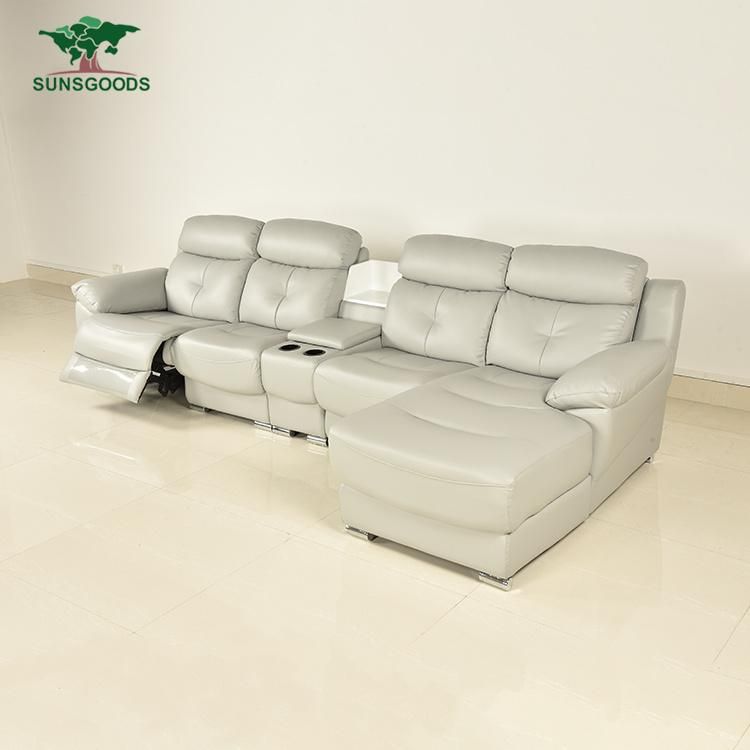 Manufacturer Luxury Popular Design Bedroom Real Leather Corner Sofa Group Sofa Modern Furniture