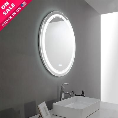 Retail in America Stock Round LED Bath Bathroom Mirror