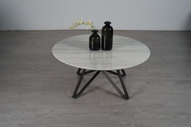 Cheap Price High Quality Coffee Round Marble Dining Tea Table with 304 Stainless Steel