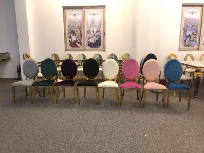 Figure Portrait Image Back Decors China Furniture Foshan City Modern Hotel Chair White Blue Lobby Chair Banquet Dining Table Wedding Chair