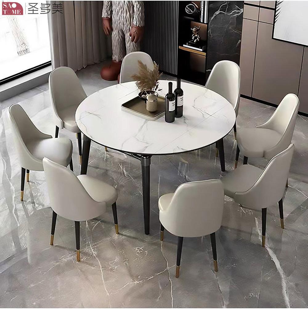 Italian Style Hotel Restaurant Home Living Room Furniture Stainless Wooden Slate Dining Table