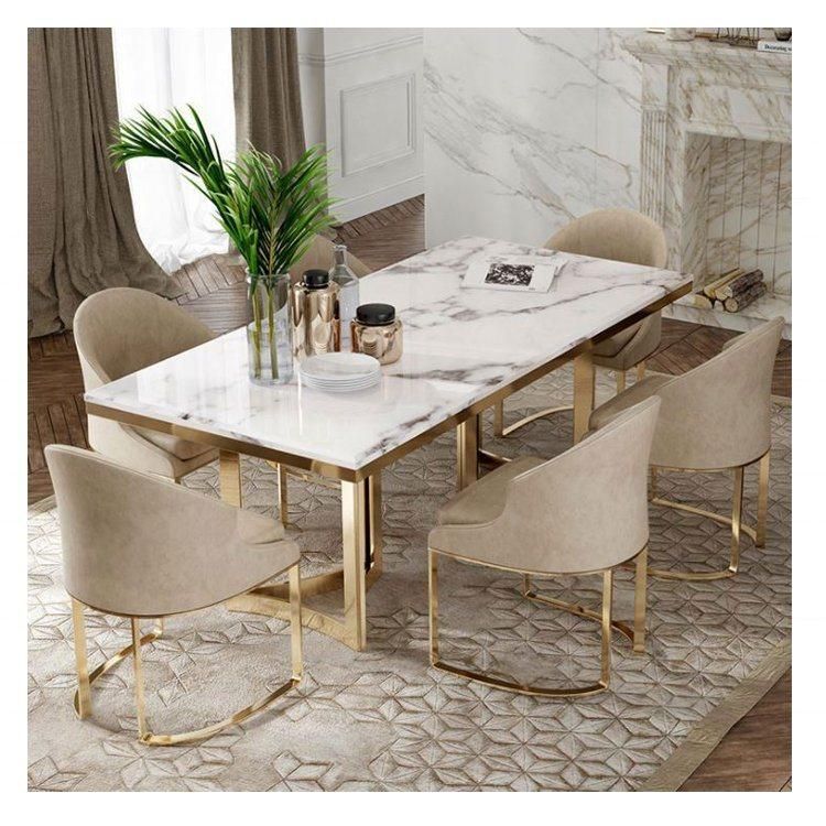 Top Selling Marble Top Dining Table for Restaurant Furniture