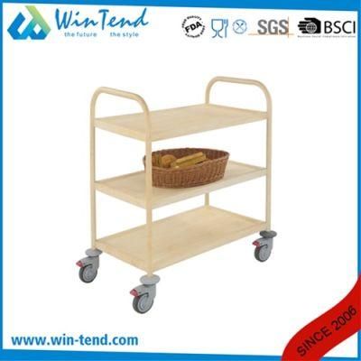 Hotel Restaurant 3 Tiers Water Transfer Printing Service Trolley Food Cart