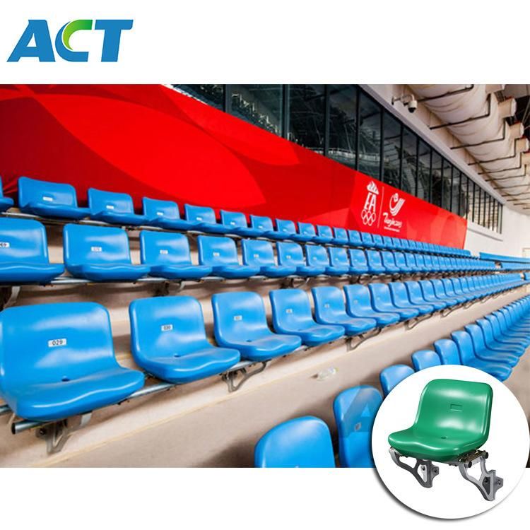 Anti UV HDPE Blow Molded Stadium Chair Seat with Medium Back, Wholesale Stadium Seating