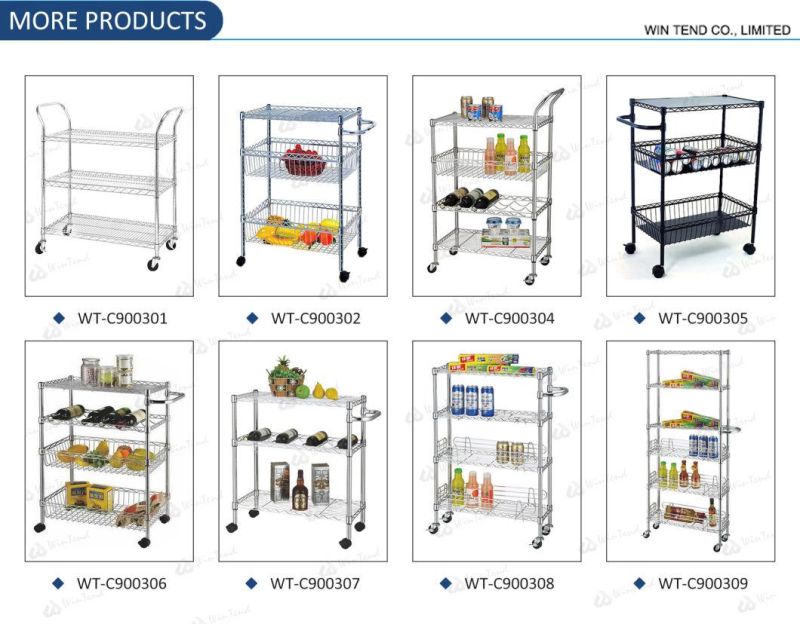 New Arrivals Wire Cart Trolley Food Kitchen Equipment for Restaurant