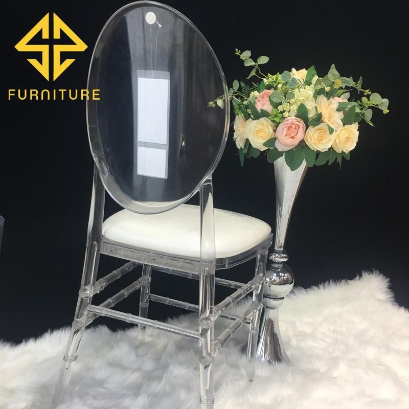 Modern design Clear Acrylic Resin Wedding Dining Chair for Banquet Event Used