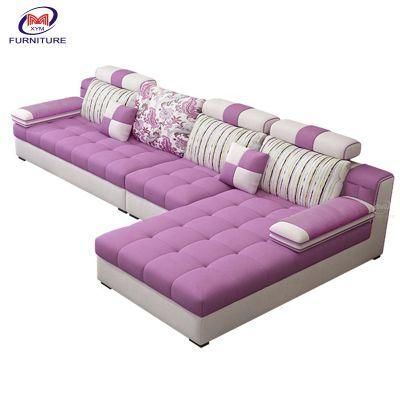 America Style Modern Home Febric Home Febric Lazy U Shaped Corner Chesterfield-Sofa