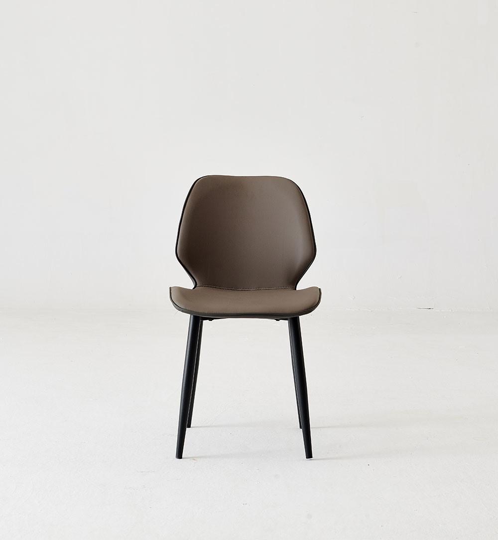 Modern Brown Shell-Shaped Dining Chair