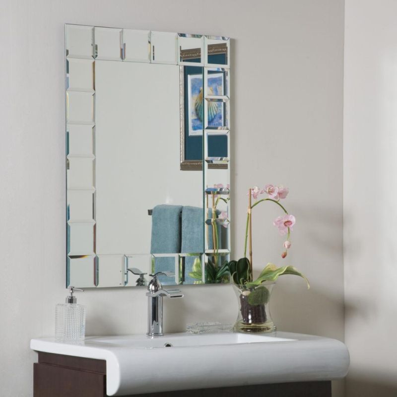 Silver Modern Bathroom Mirror Factory Wholesale LED Bathroom Glass Mirror 31.5 X 23.5"