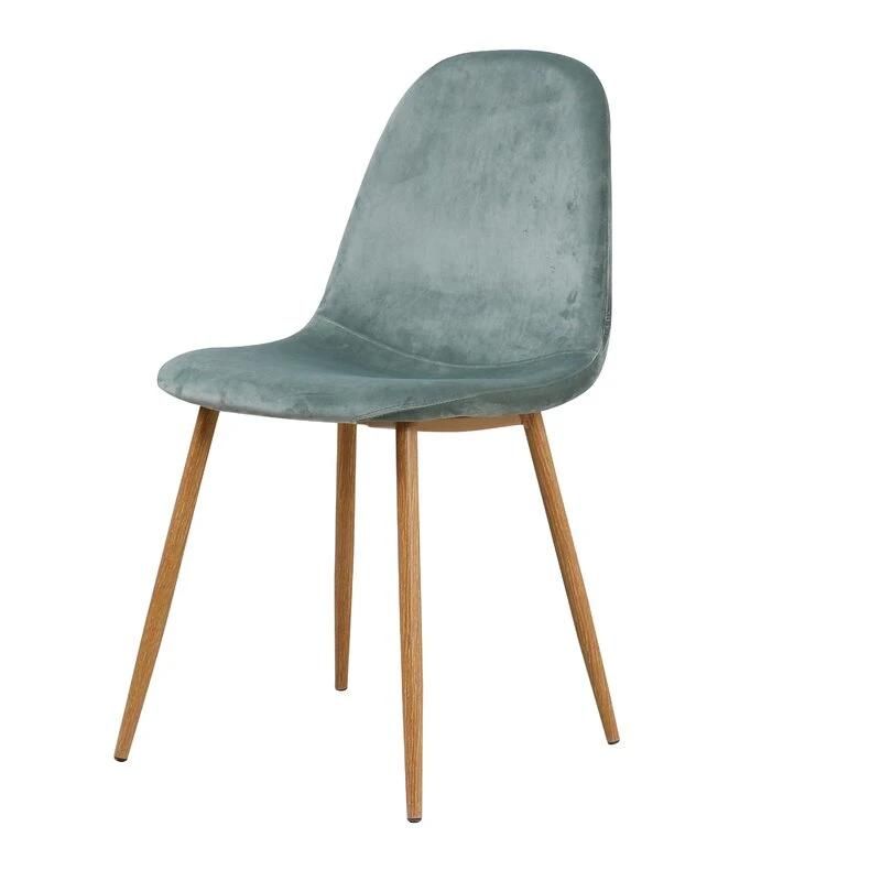 Modern Wood Leg Upholstered Fabric Dining Chair Wooden Chair