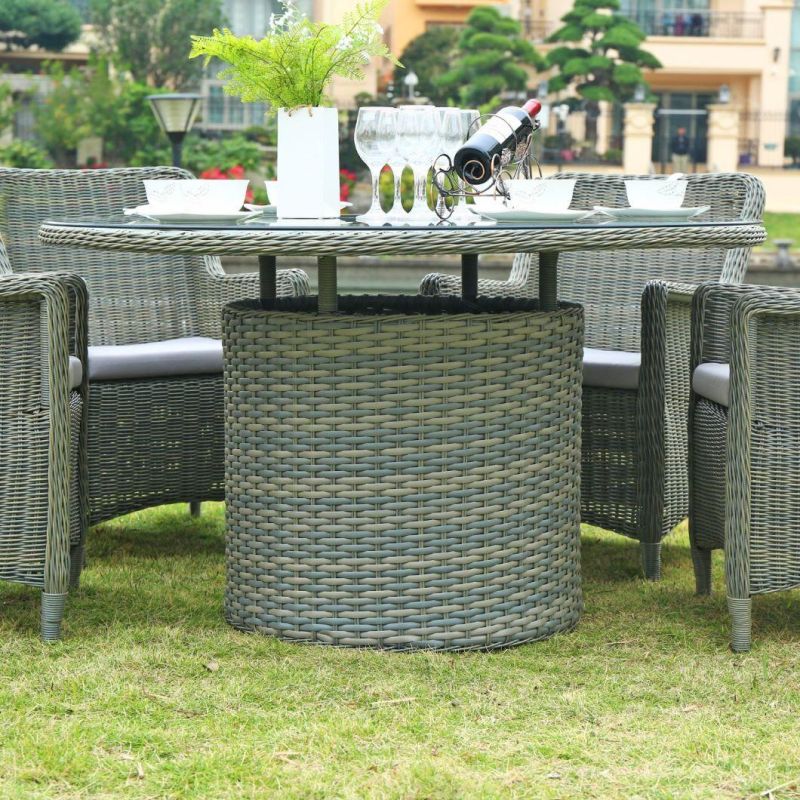 Modern Chinese Outdoor Garden Hotel Home Dining Room Resort Villa Balcony Leisure Wicker Rattan Chair and Table