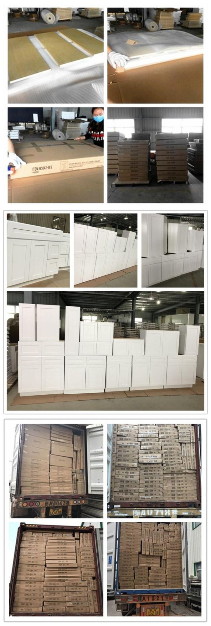 Customize High Quality White Shaker Solid Wood Kitchen Cabinets