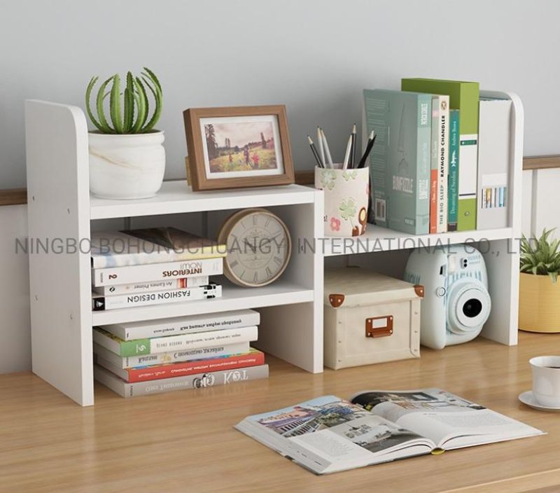 Customized Wooden Desk Organizer Bookcase Bookshelf