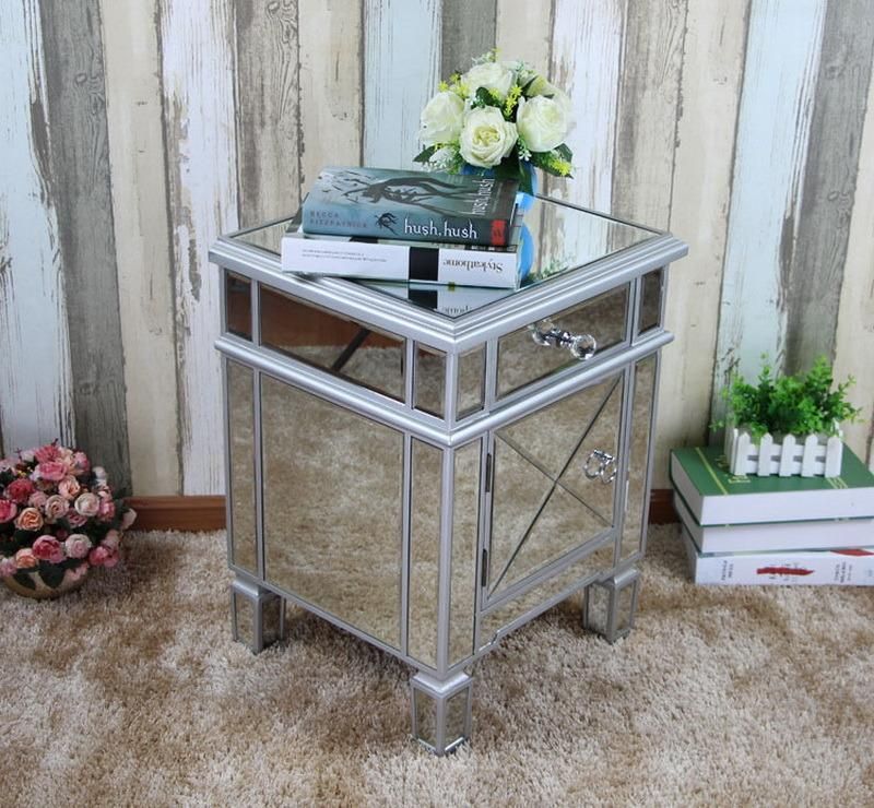 fashion Modern Design Bedside Cabinet Mirrored Furniture