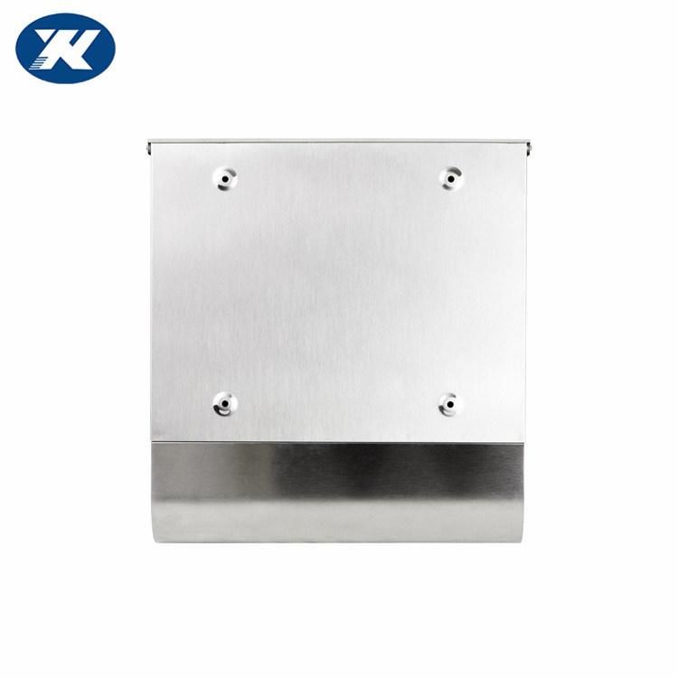 Letter Box Stainless Steel Mailbox with Sturdy Key Lock Wall Mounted Waterproof Mail Box with Transparent Cover