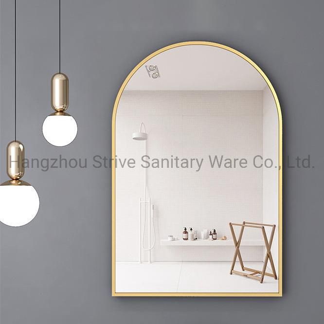 Luxury Black Metal Framed Silver Mirror for Bathroom and Dressing