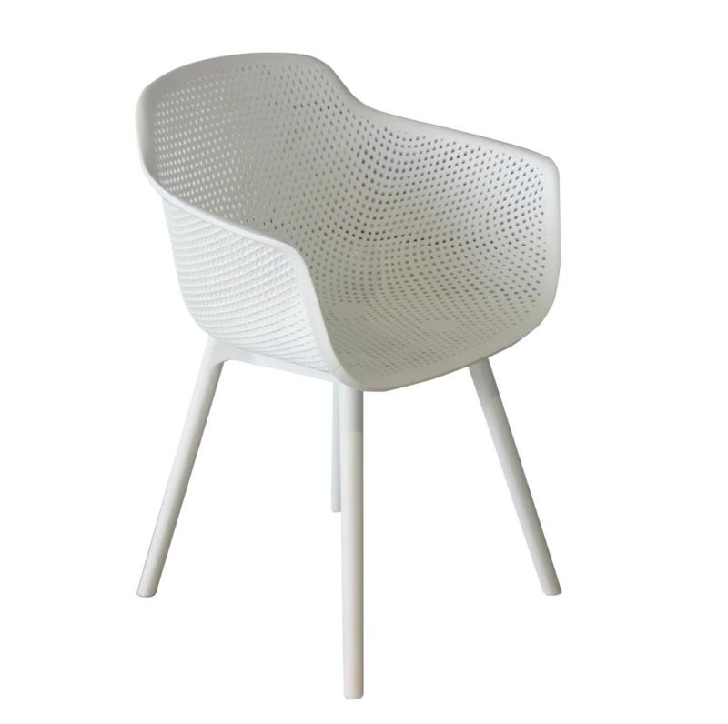 Rikayard High Quality Modern Cheap Wholesale Blanding Dining Arm PP Plastic Chair