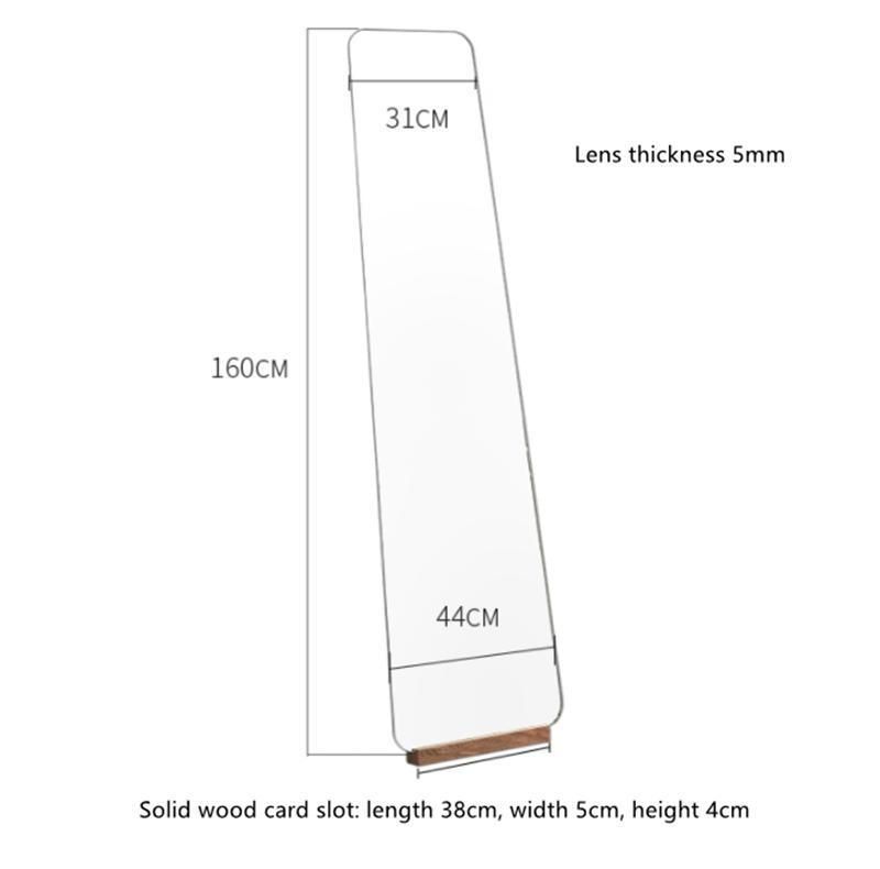 Landmark′s Whole Body Borderless Solid Wood Dressing Simple Modern High-Definition Floor-to-Ceiling Clothing Store Fitting Mirror 0029