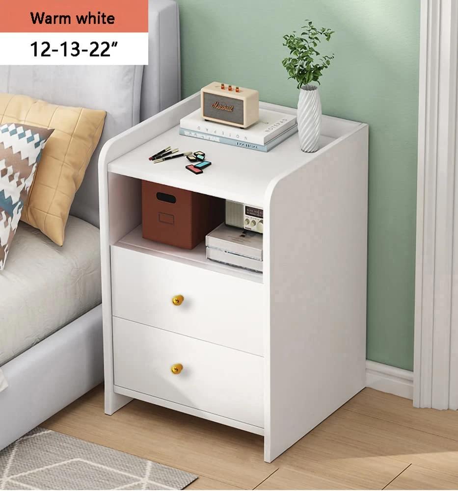 White Nightstand, End Table, Bedside Table, Bedside Cupboard, Bedside Cabinets, Small Spaces Side End Table