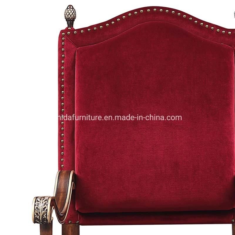 Luxury Design Golden Wooden Frame Hotel Public Area Chair