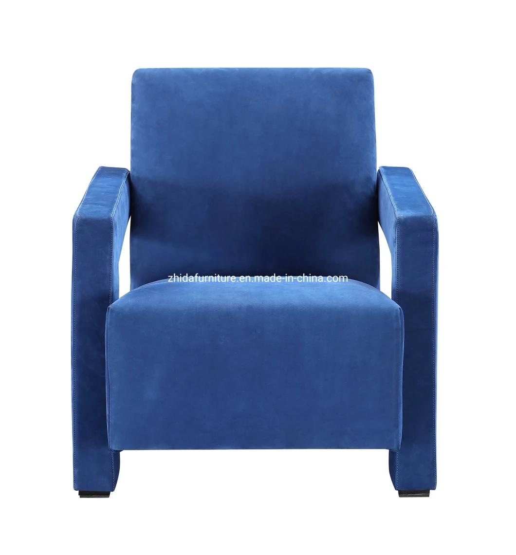 Modern Furniture Blue Fabric Living Room Chair