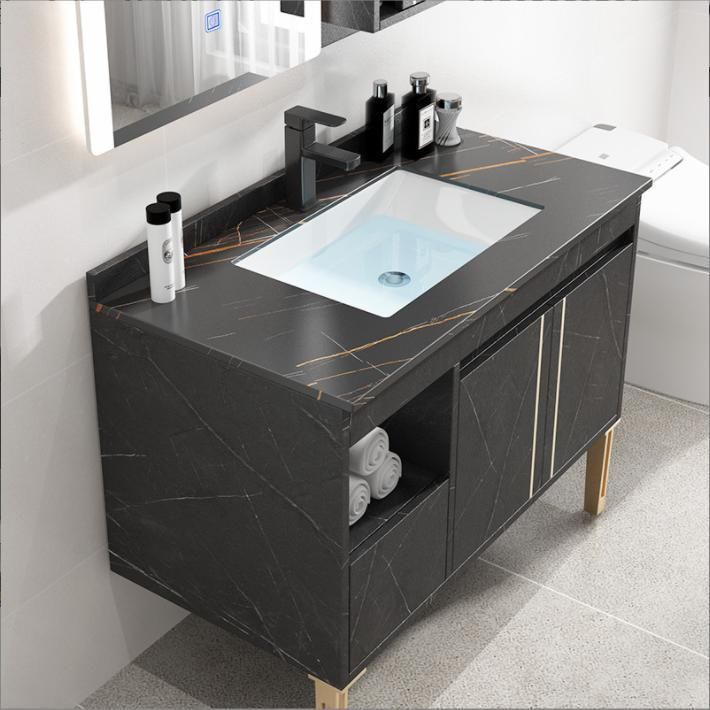 Nordic Bathroom Furniture Combination Light Luxury Rock Board Modern Bathroom Vanity