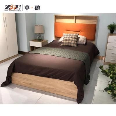 Foshan Modern Wooden Design Hotel Furniture Fabric Bed