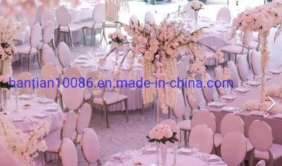 Event Rentals Dining Chair Gold Round Back Wedding Stainless Hotel Banquet Bedroom Furniture Sets