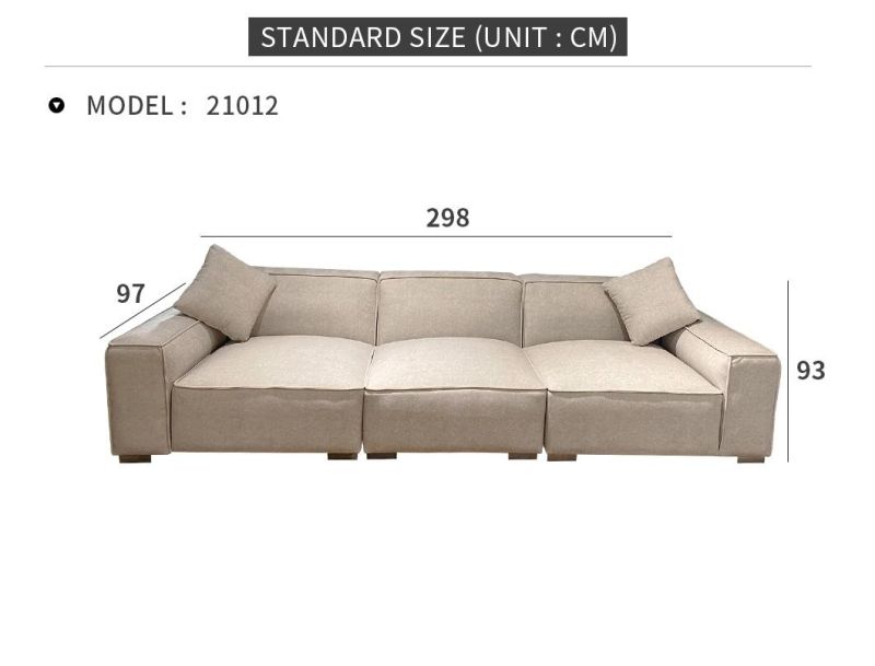 Customized Bench Seating Legs Home Furniture Linen Fabric Sofa Living Room Bedroom Hotel Furniture Sofas