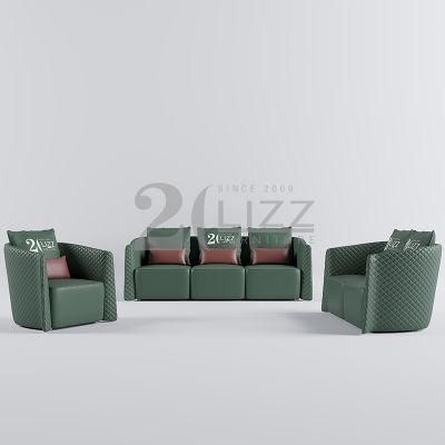 Popular Contemporary Style Home Furniture Italian Design Living Room Top Grain Leather Sofa