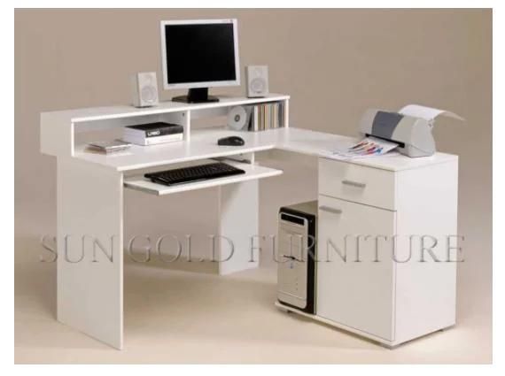 Cheap Price Office Study White Computer Desk with Cabinet (SZ-OD099)