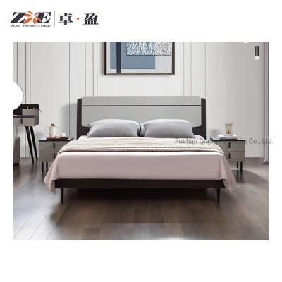 Modern MDF Bedroom Furniture Wooden Designs Double Bed