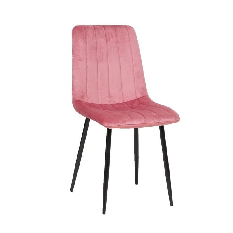 Nordic Luxury Restaurant Home Furniture Chair with Pink Color Dining Room Chair