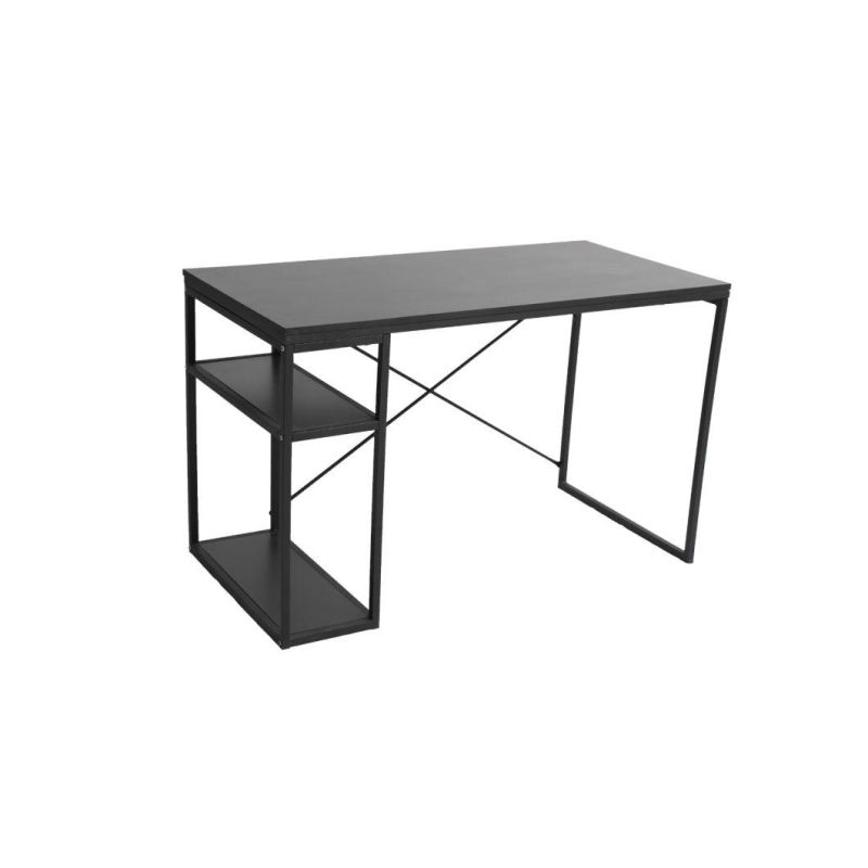 Hot Selling Modern Design Home Office Furniture Glass Top Study Table with Booksefl